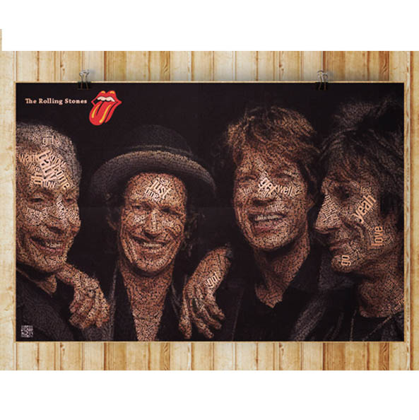 滚石乐队海报Rolling Stones摇滚乐队酒吧海报咖啡馆装饰40*60cm
