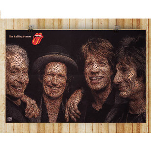 滚石乐队海报Rolling Stones摇滚乐队酒吧海报咖啡馆装饰40*60cm
