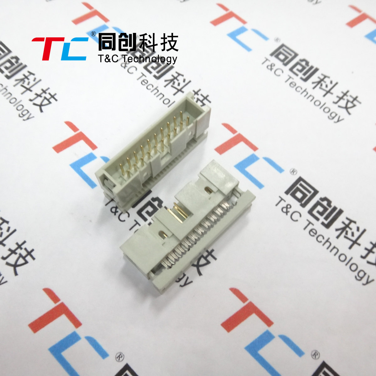 同创科技 2.54mm 压线简牛DC3 20P 压线式简易牛角座 无定位