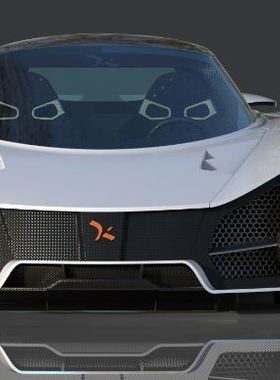 E 跑车模型 500g eeva supercar 车辆模型 3D建模模型图纸