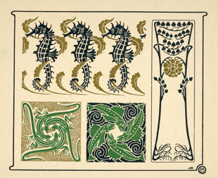 穆夏新艺术风格 JPG格式 装 61P 饰图案 设计素材