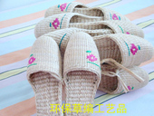 蒲草编拖鞋 草鞋 居家女款 田园式 男款 拖鞋 纯手工编织鞋 子