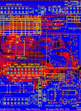 tms320f2812原理图pcb tms320f2812最小系统开发板PCB DSP2812PCB
