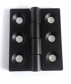 重型机械门铰链六孔设备门合页CL233固定式小号锌合金黑色6mm电柜