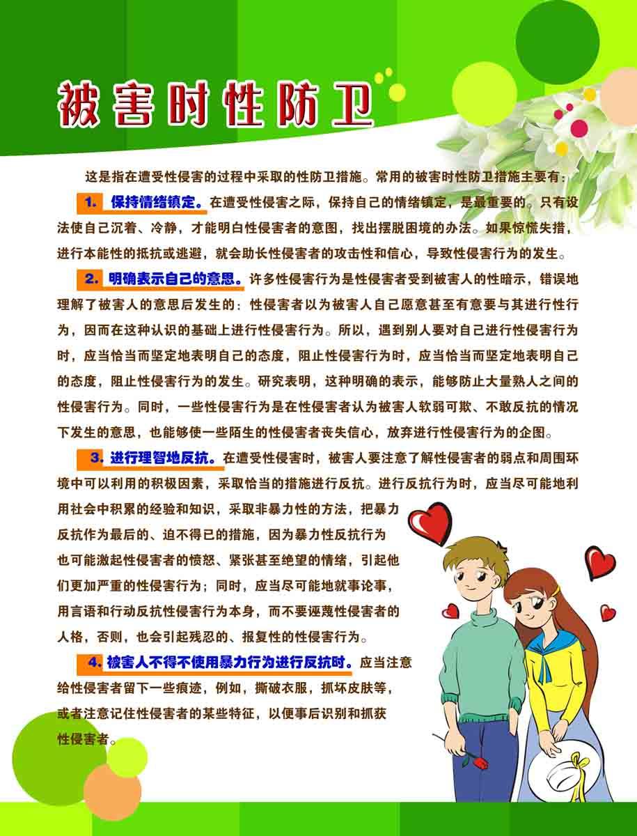 海报印制341素材常识其它海报展板166被害时性防卫
