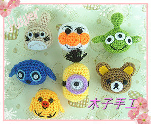 木子手作成品钩编毛线玩偶卡通胸针 毛衣装饰 围巾固定装饰