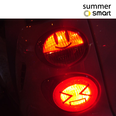 09-14款smart汽车尾灯装饰贴纸