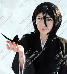 cos假发 朽木露琪亚 朽木瑠亚 死神 漂灵 露露 露女王 黑色短发