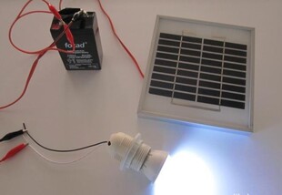 太阳能照明发电系统 5W单晶+蓄电池+控制器+LED 全套配置 238元