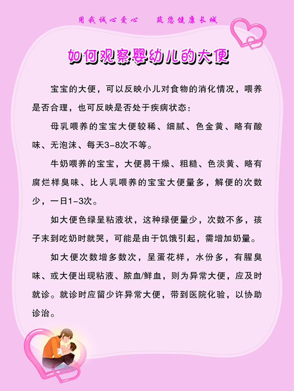 海报印制495装饰展板素材19婴儿保健如何观察婴幼儿的大便定制