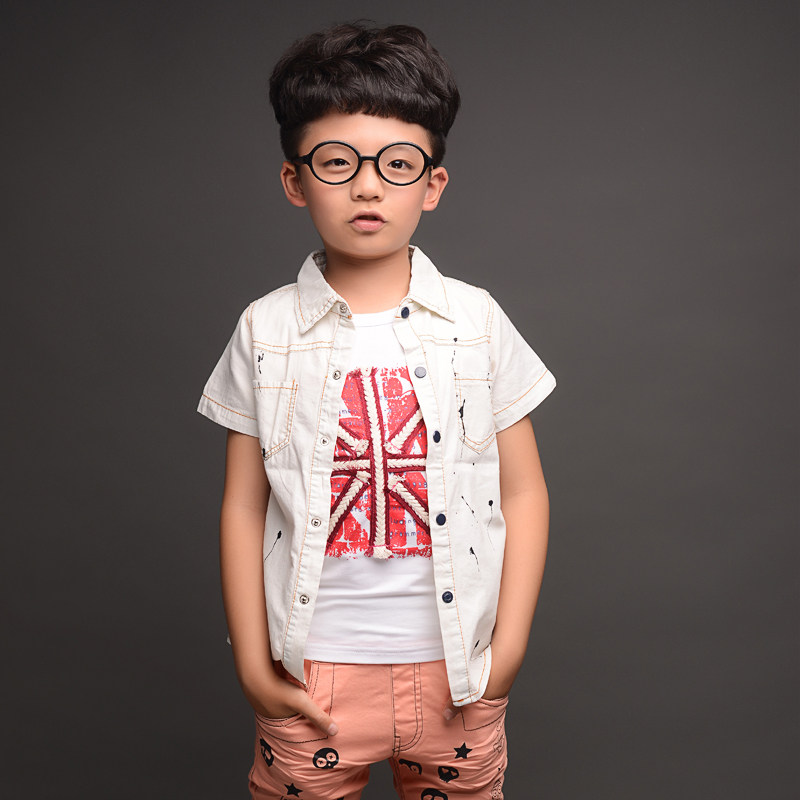 Chemise garcon à manche courte - Ref 2077476 Image 1