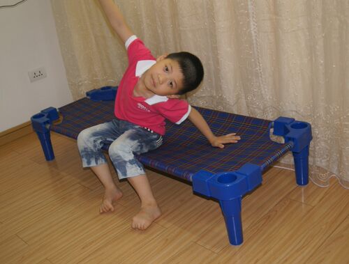 玩具全新儿童蓝布幼儿园帆布床