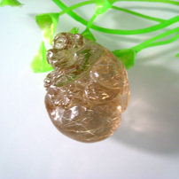 全新复古水晶猴子代代封侯吊坠