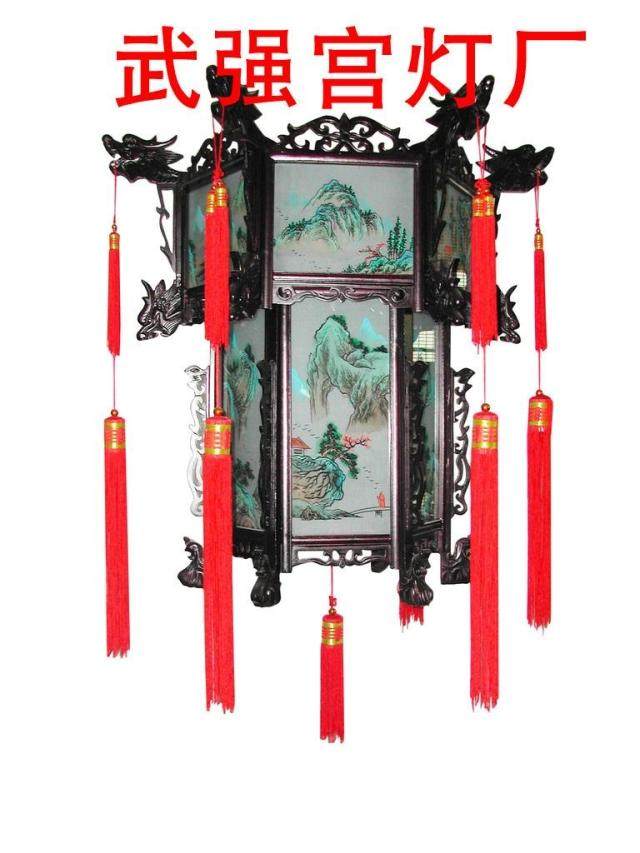 中式宫灯中式灯具古典宫灯手绘仿古宫灯木制宫灯客厅精雕仿红木