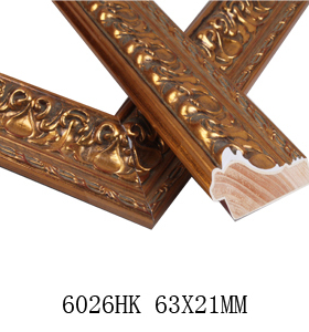 王斌相框电视背景墙 相框框条 木线条 金银箔 线条 4-6CM金色6026