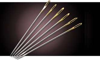 苏绣专用进口金尾针 苏绣专用绣花针 针孔大针身细 坚固不易折断