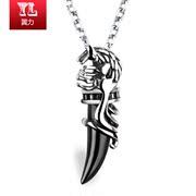 Wing extreme retro men''s Necklace titanium steel spike agate pendants male man fashion jewelry necklaces Korean version