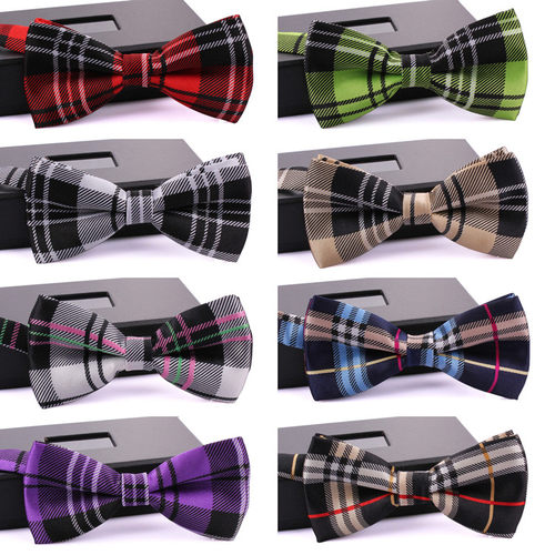 bow tie 男女 时尚休闲韩版学生学院风 苏格兰格子条纹蝴蝶领结