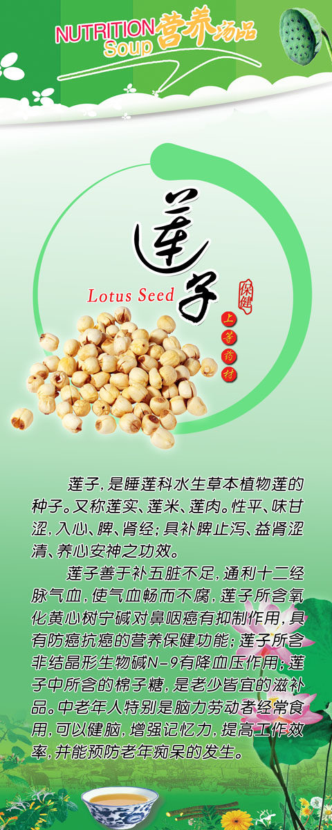 海报印制210海报展板素材(制作)1248莲子功效