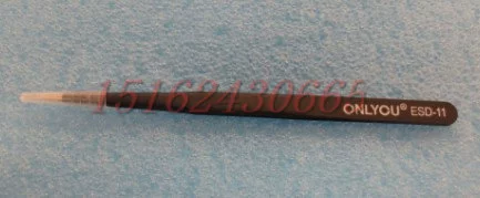 Высокая точность и тонкий черный антистатический пинцет ESD-11 из нержавеющей стали туннель