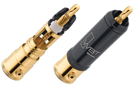 原装行货 德国 WBT 0152Cu RCA插头 4只/盒 大线径10.8mm