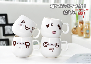 七夕礼物 陶瓷杯 卡通 牛奶杯 情侣杯 咖啡杯 马克杯 杯子