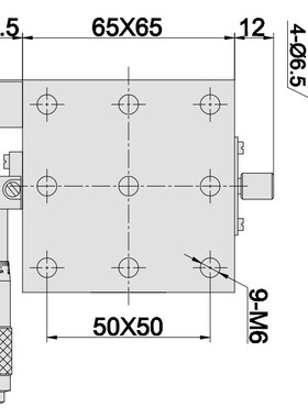 燕尾平移台TSD系列，TSDB6525-1S