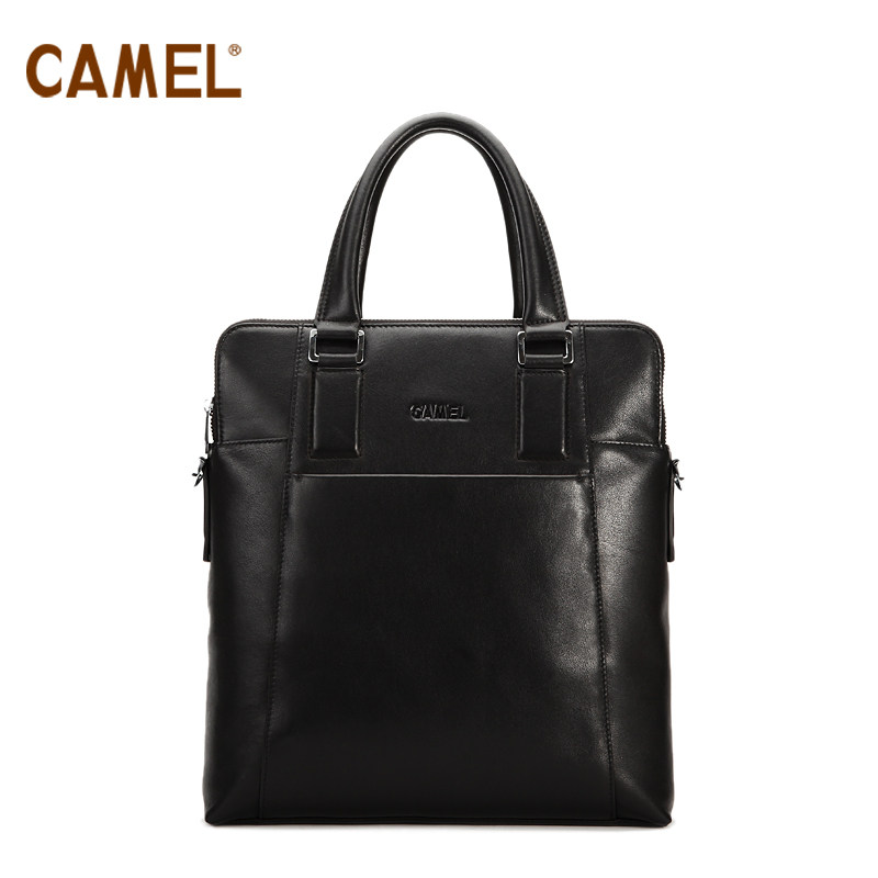 【非卖品】camel骆驼 真皮男包商务休闲头层牛皮男士手提包单肩