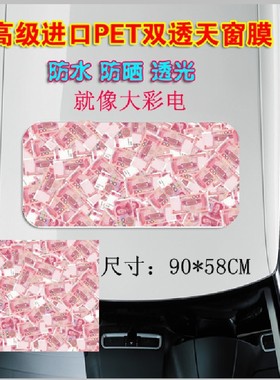 个性实习新款车贴车身贴天窗贴个性创意贴纸RMB恶搞搞笑涂鸦T8