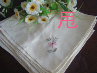 甩！欧式绣花餐巾 手绢 浅米竹节41*41CM餐垫桌垫样板房