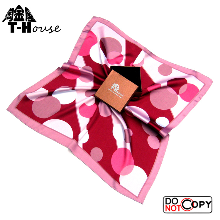 圆圈红色男士丝巾\围巾\领巾NS1234 精致礼盒