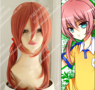 cos假发 闪电十一人GO 雾野兰丸 烟粉色 收脸 双马尾造型发