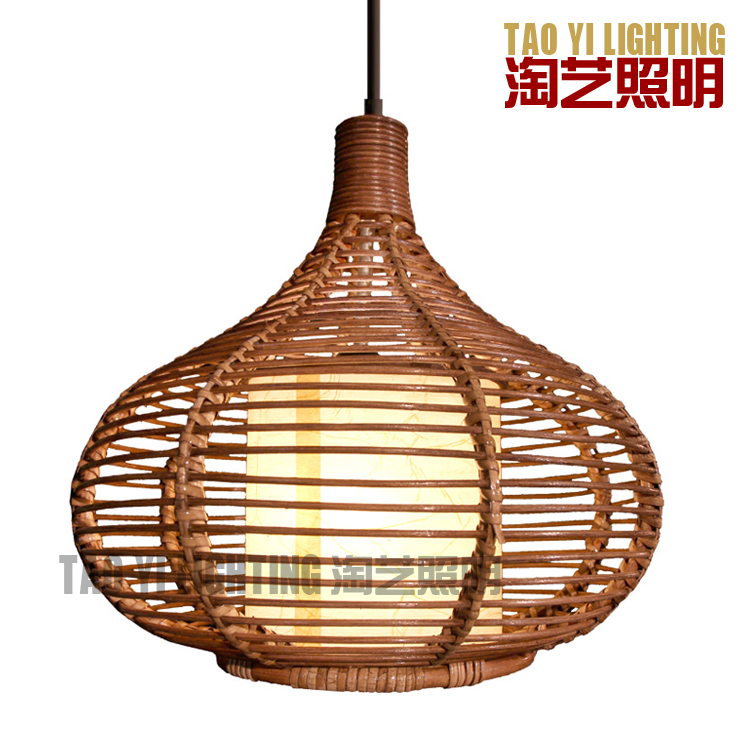 厂家直销甜品店火锅店藤条灯东南亚餐饮照明民宿藤灯藤编藤艺吊灯