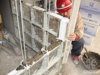 专业玻璃砖施工 安装/玻璃砖施工方法 简介 图解 卫生间隔断墙
