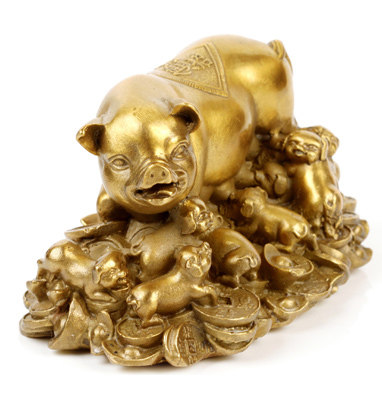 纯铜猪摆件一对招财福运金猪风水家居装饰品摆设生肖猪工艺品摆件