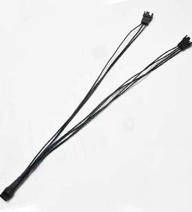 风扇4PinPWM一分二转接线30CM兼容小3P22AWG线