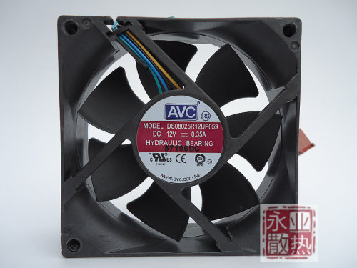 AVC 8025 8cm/厘米4针/线 pwm温控调速液压轴承 CPU散热 机箱风扇