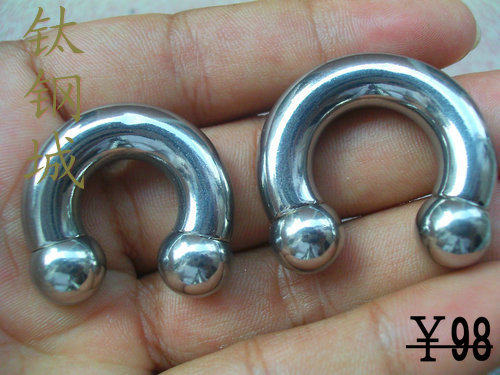 钛钢城r人体穿刺阴茎环 钢马蹄环 bcr环 pa穿刺环 阴环 8.0毫米杆