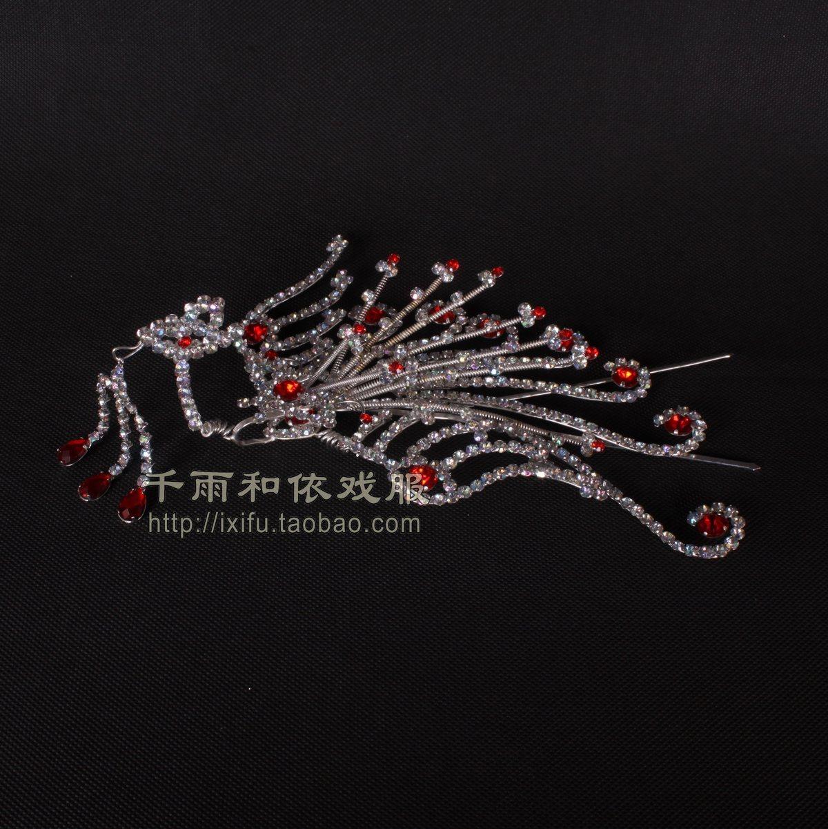 木钻头面戏曲花旦青衣包头饰越剧京剧舞台古装影楼写真木钻大卧凤