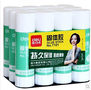得力7101固体胶9g强力高粘度财务办公胶棒儿童手工胶水学生用