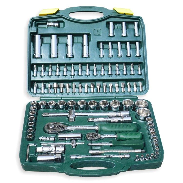 胜达 94件6角型套筒扳手 汽修工具组合/机修五金工具套装 包邮