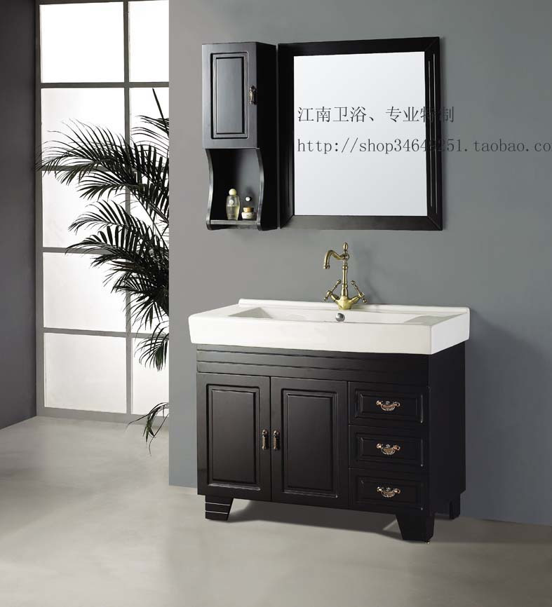 欧式风橡木组合洗手盆柜