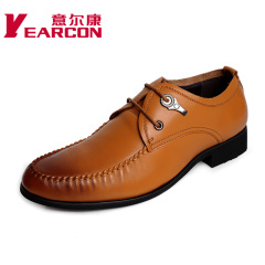 YEARCON/er Kang authentic classic New England round-headed business men's shoes men's casual shoes leather