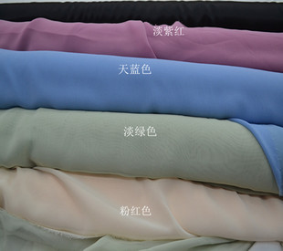 纯色雪纺纱布料 100D里布乔其纱面料 服装布匹 舞台diy 里衬里料
