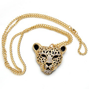 Package mail smiling Leopard heads Korean women pendant necklace collar accessory pendant jewelry pendant unisex