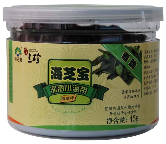 海芝宝香脆深海小海带脆片干货海藻味45克 威海荣成特产 海洋食品