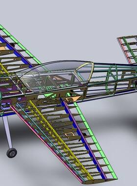 F 遥控飞机 航模 AutoCAD图纸遥控玩具 油机 图纸 3D模型
