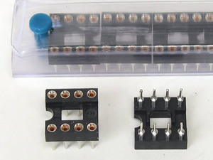 正品正凌精工圆孔镀金DIP八8P脚8位IC芯片集成单双运放插座