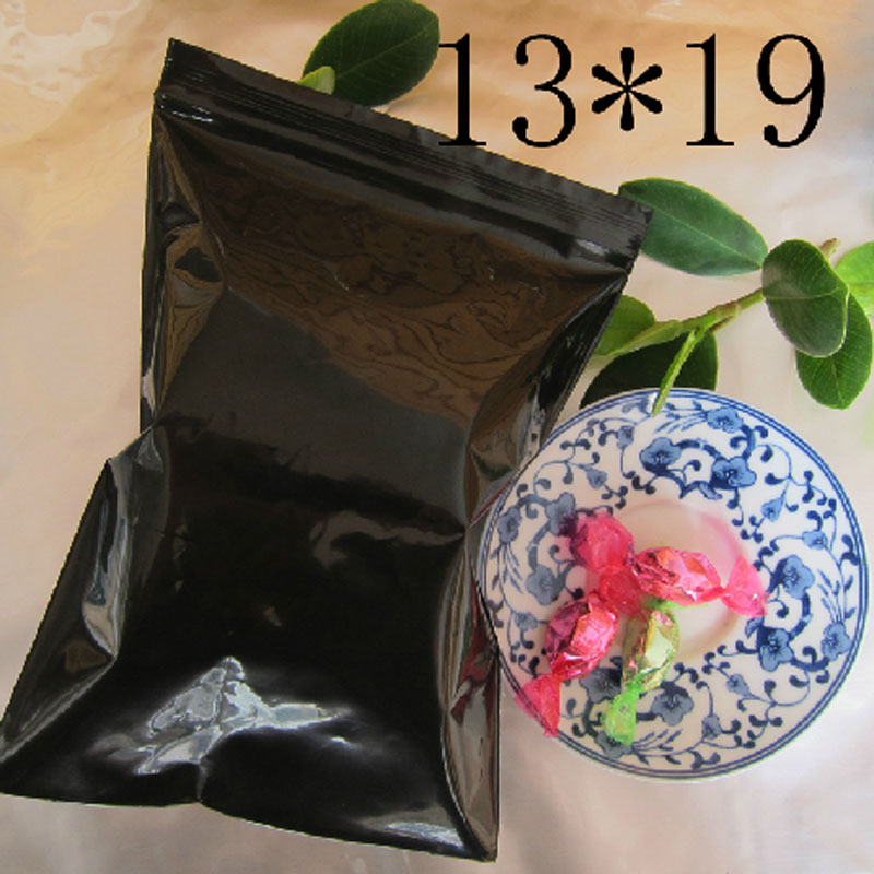 PE6号13*19*13丝加厚不透光黑色自封袋不透明袋塑料包装袋100个价