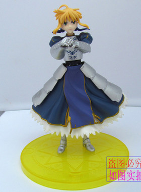 正版散货 命运之夜 Fate/Zero SABER 塞巴 蓝色战斗服 手办 景品